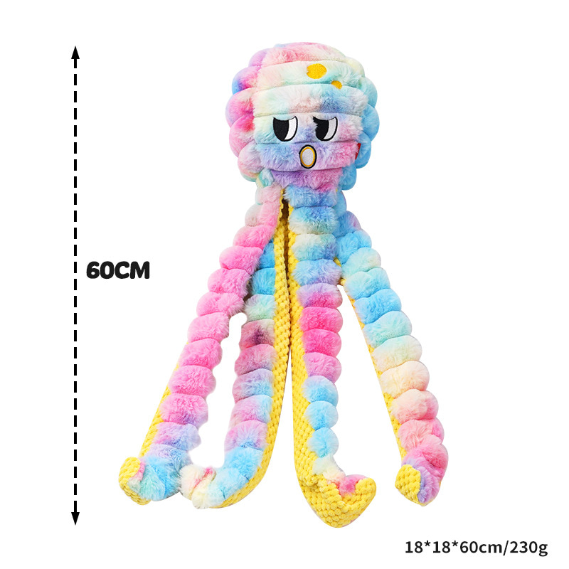 Large Crinkle Squeaky Octopus Dog Chew & Tug Toy Large Crinkle Squeaky Octopus Dog Chew & Tug Toy