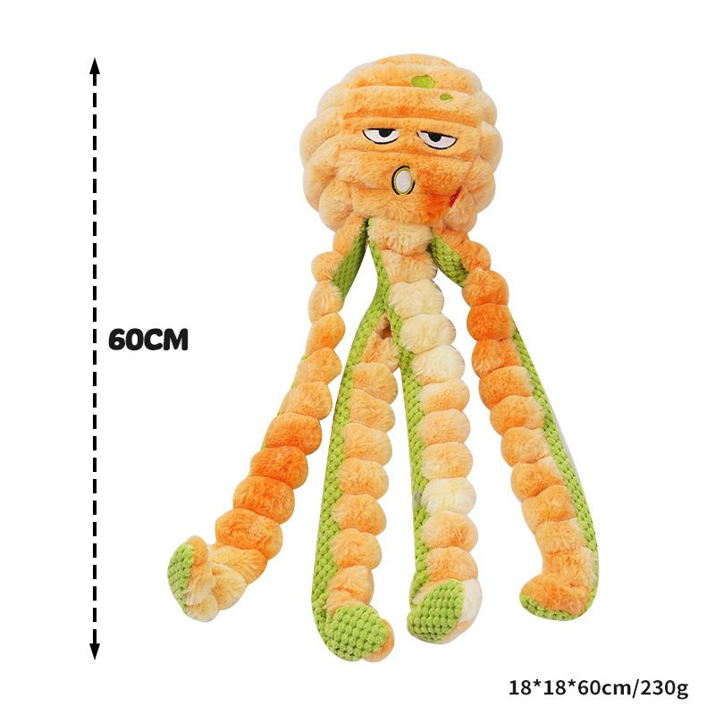 Large Crinkle Squeaky Octopus Dog Chew & Tug Toy Large Crinkle Squeaky Octopus Dog Chew & Tug Toy