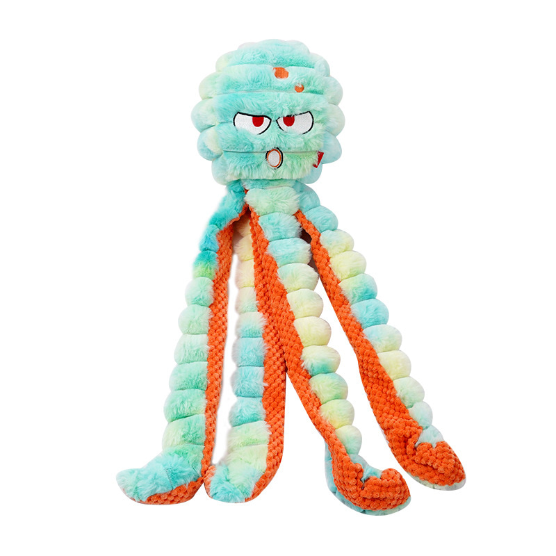 Large Crinkle Squeaky Octopus Dog Chew & Tug Toy Large Crinkle Squeaky Octopus Dog Chew & Tug Toy