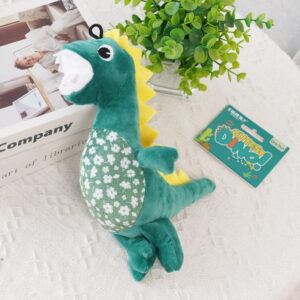 little dinosaur series plush squeaky dog chew & interactive toy
