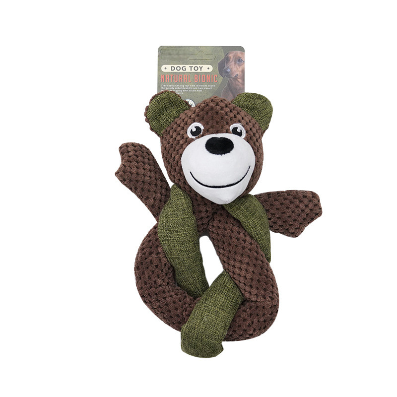 rabbit fur & burlap dog chew toy series Rabbit Fur & Burlap Dog Chew Toy Series
